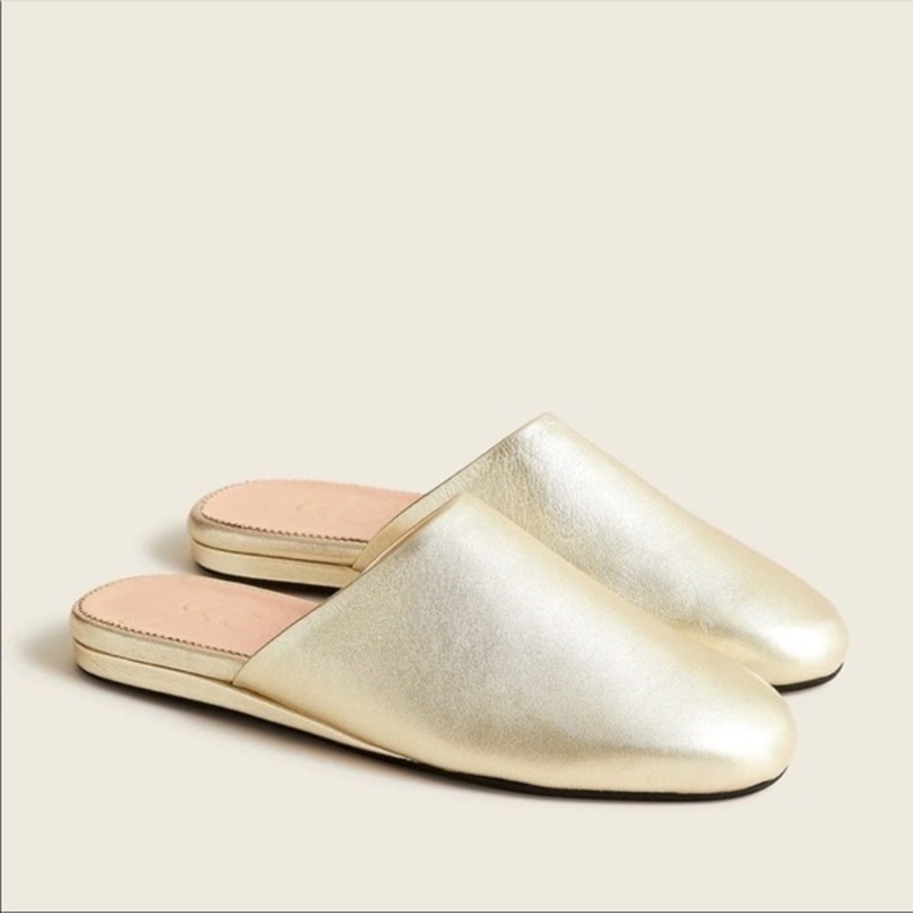 JCrew Gold Mules